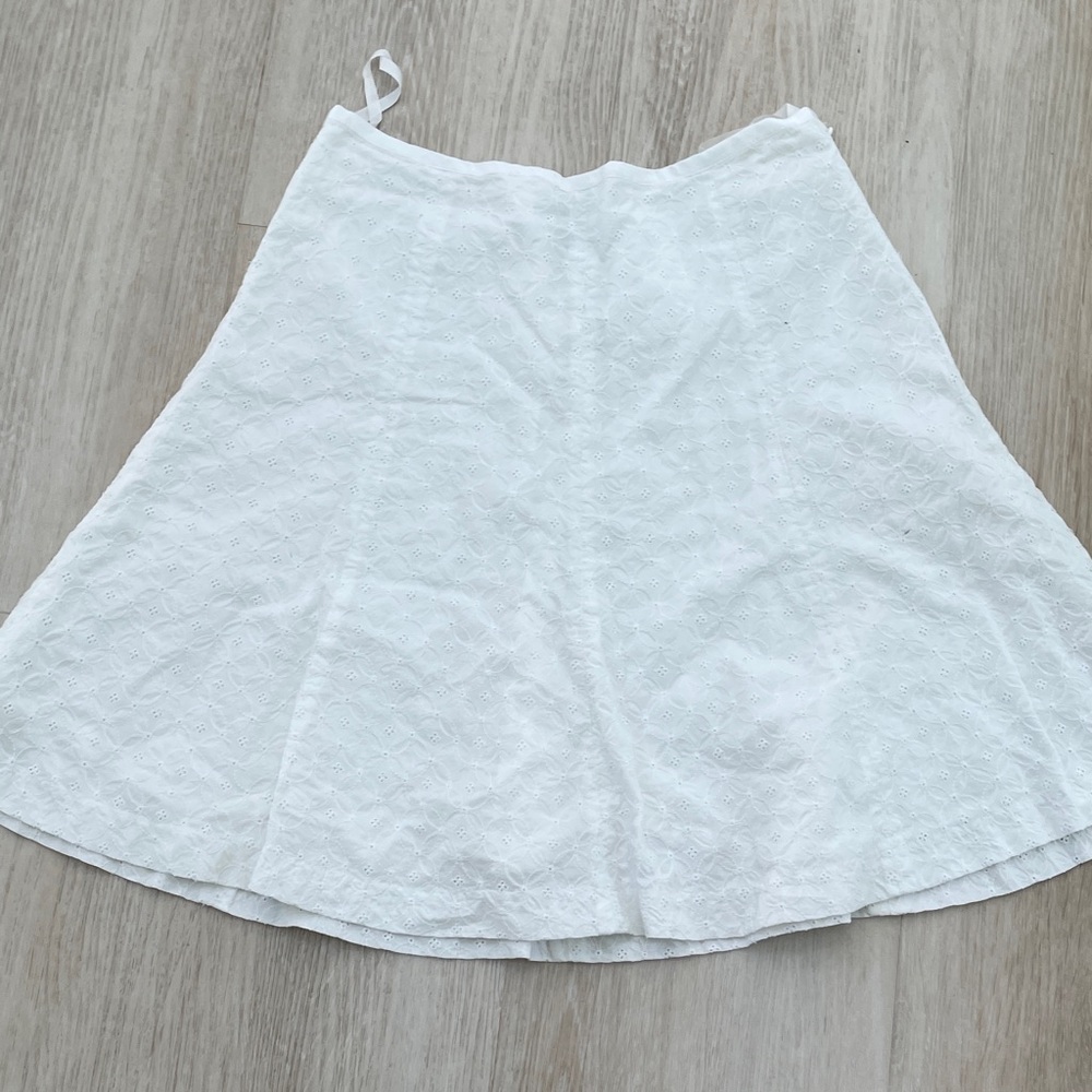 Gap White Eyelet A-Line Women's Skirt